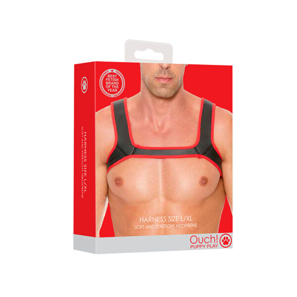 Neoprene Harness Size L/XL Red