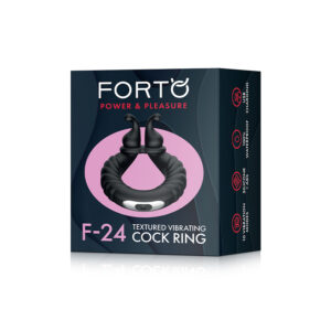Forto F-24: Sili Textur Vib Cockring Bk