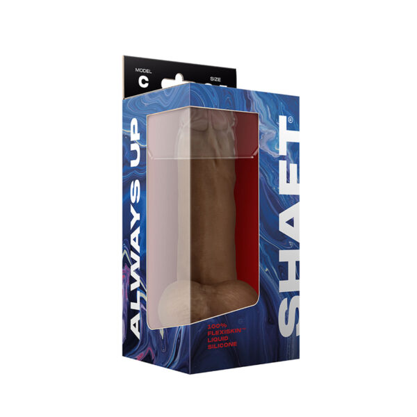 Shaft C 8.5in DualDens Dildo w/Balls Oak