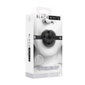 Ouch! B&W Breathable Ball Gag  Black