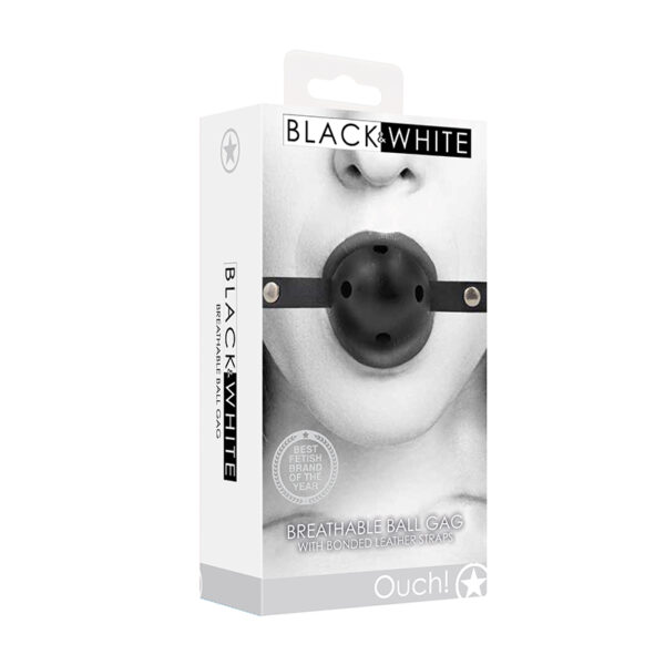 Ouch! B&W Breathable Ball Gag  Black