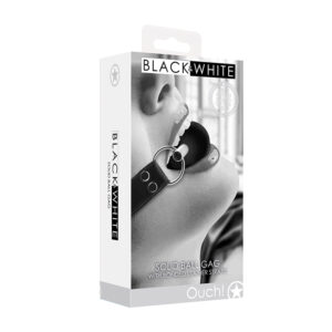 Ouch! B&W Solid Silicone Ball Gag Leath