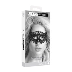 Ouch! B&W Lace Eye-Mask Empress Blk