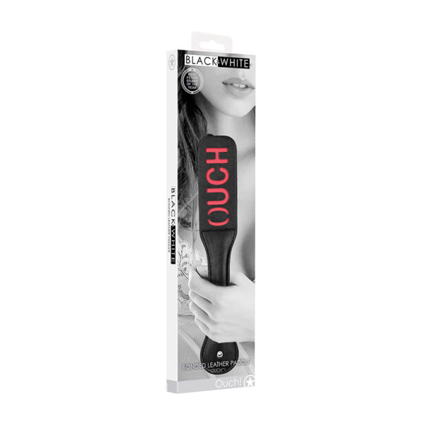 Ouch! B&W Bonded Leather Paddle  Black