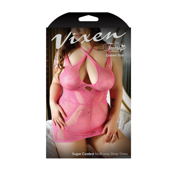 Vixen sugar coated net lace dress pink Q