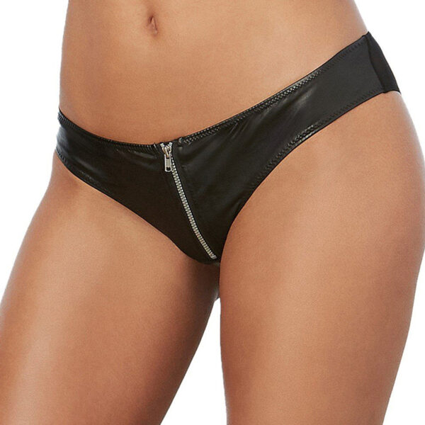 DG Faux-leather Cheeky Panty Black L
