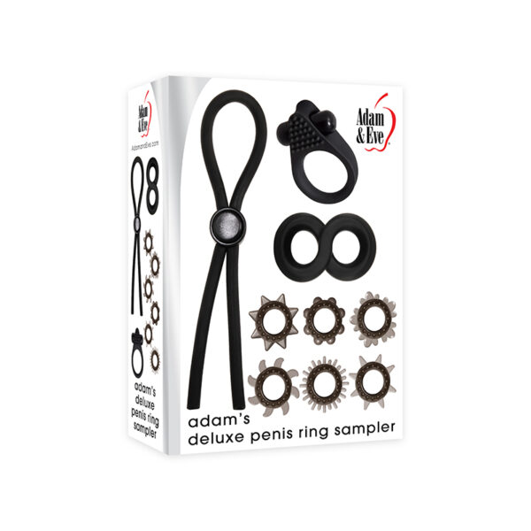 A&E Adam's Deluxe Penis Ring Sampler 9pc
