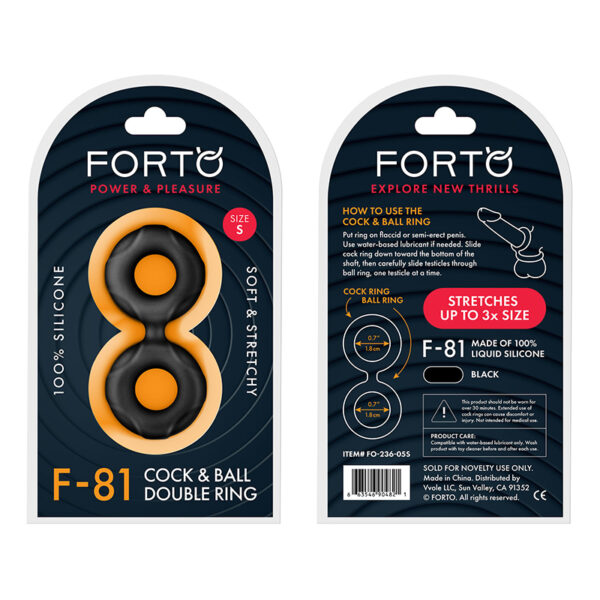 Forto F-81:Double Ring Liqu Sili 44mm Bk