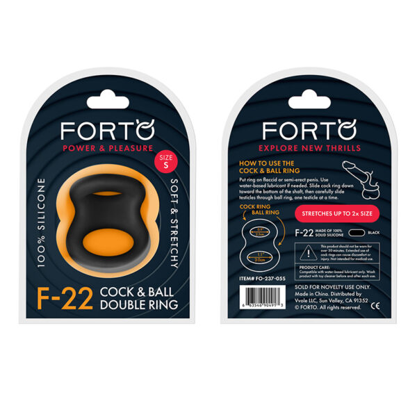 Forto F-22:D Ring Liqu Sili 49/55mm Bk