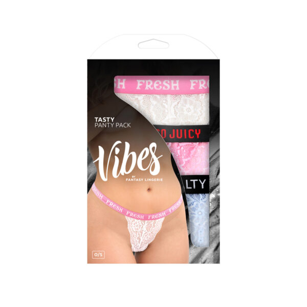 FL VibesTasty 3Pk ThongSet BluPnkWht OS