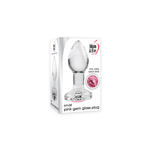 A&E Pink Gem Glass Plug Small Pink