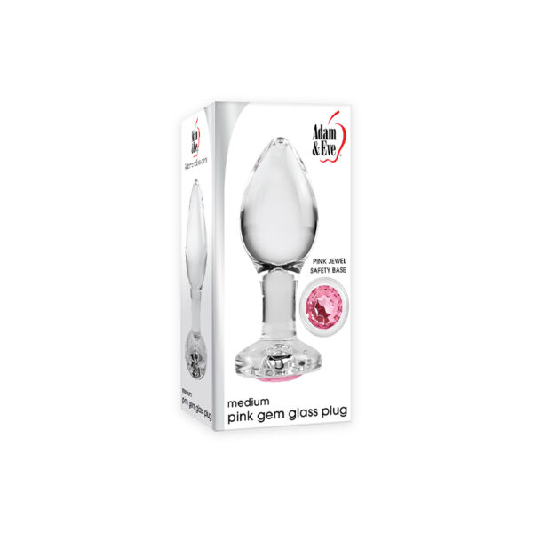 A&E Pink Gem Glass Plug Medium Pink