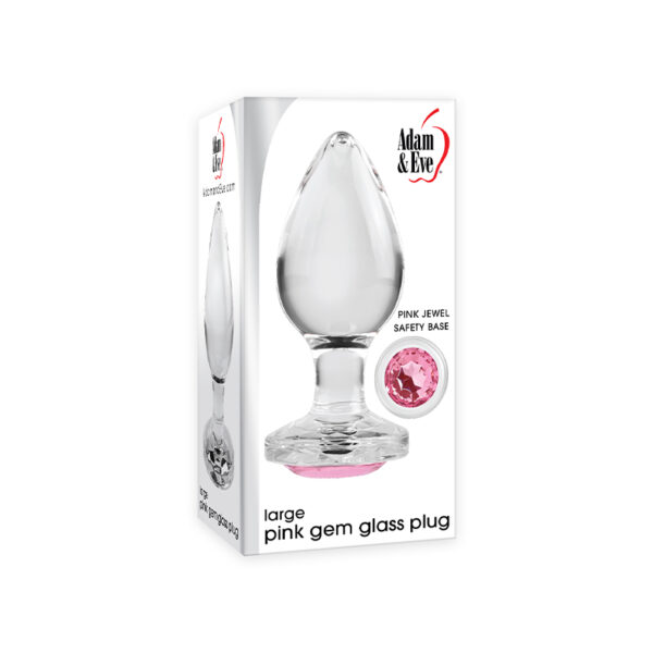 A&E Pink Gem Glass Plug Large Pink