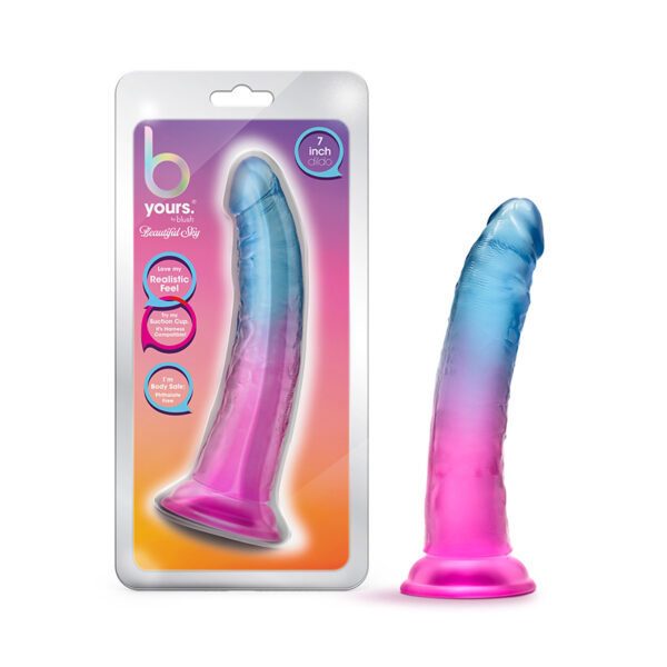 B Yours Beautiful Sky Dildo 7in Sunset