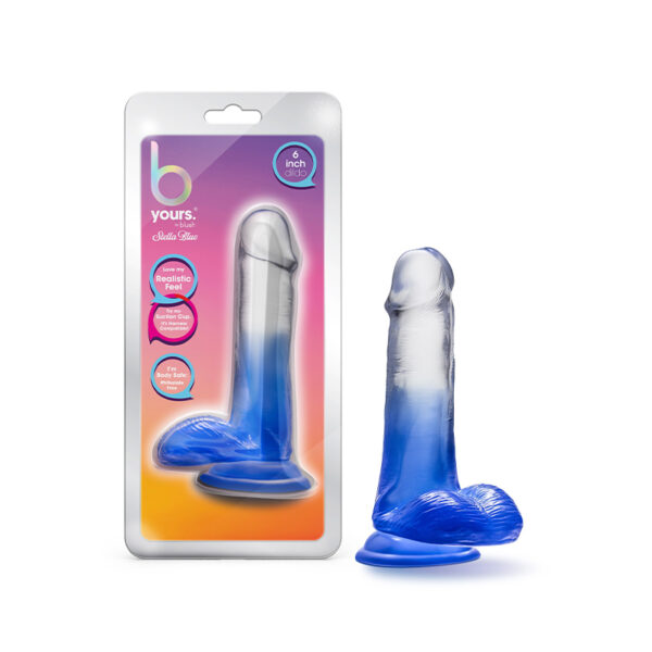 B Yours Stella Blue Dildo 6in Blue