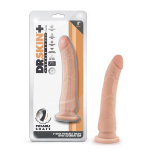 Dr. Skin Plus Posable Dildo 9in Vanilla