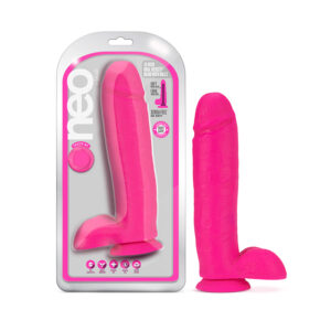 Neo Dual Density Dildo 10in Neon Pink