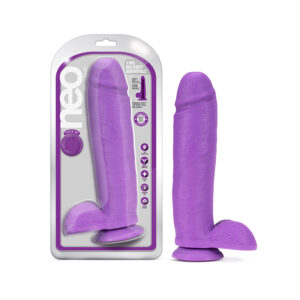 Neo Dual Density Dildo 11in Neon Purple
