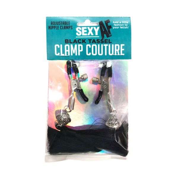 AF Sexy Nipple Clamps Black Tassle