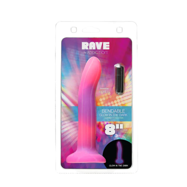 Addiction Rave Dong 8in Pink