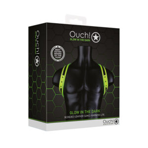 Ouch GITD Sling Harness Neon Green LXL