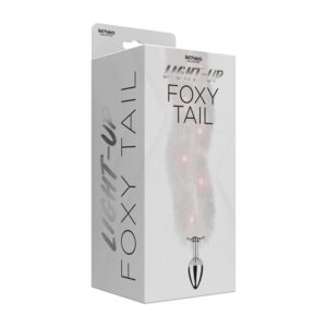 Foxy Tail Light Up Faux Fur Butt Plug Wh