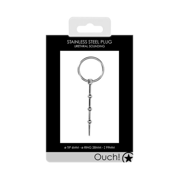 Ouch Urethral Snding Mtl Plg Bead 6mm