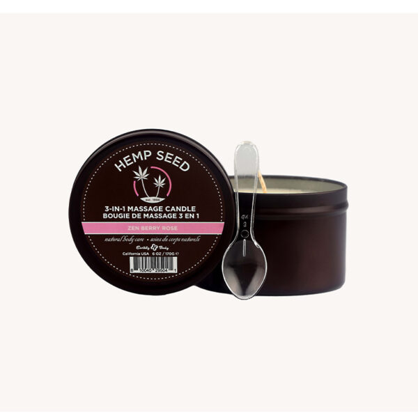 EB Hemp Seed Candle Zen Berry Rose 6 oz