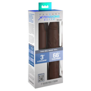 FX Elite 9in Mega Sleeve w/3in Plug Brn