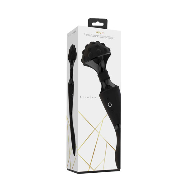 VIVE SHIATSU Dual End Bendable Wand Blk