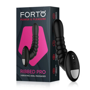 Forto Ribbed Pro Vibrating Massager Bk