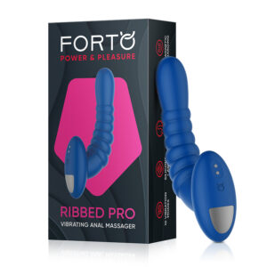 Forto Ribbed Pro Vibrating Massager Blu
