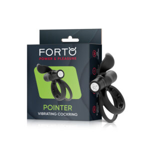 Forto Pointer Vibrating Cockring Black