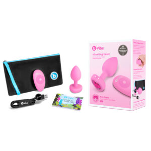 b-Vibe Vib Heart Shape Jewel Plug S/M Pk