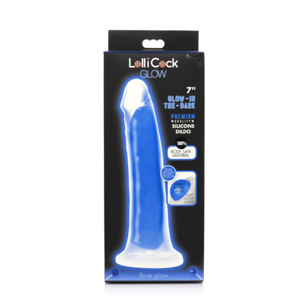 Lollicock G.I.T.D Silicone Dildo 7in Blu