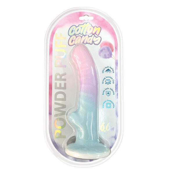 Cotton Candy Powder Puff Dildo 6.5in