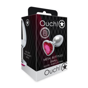 Shots Ouch Heart Gem Butt Plug S Sil/Pnk