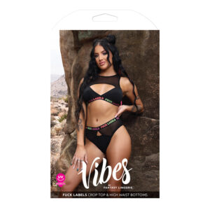 FL Vibes Fuck Labels UV TopBottom Blk ML