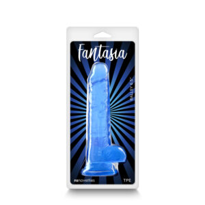 Fantasia Ballsy 6.5in Jelly Dildo Blue