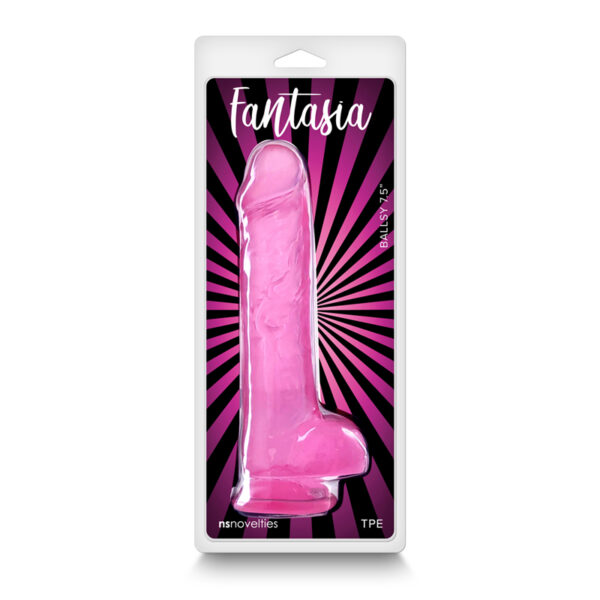Fantasia Ballsy 7.5in Jelly Dildo Pink