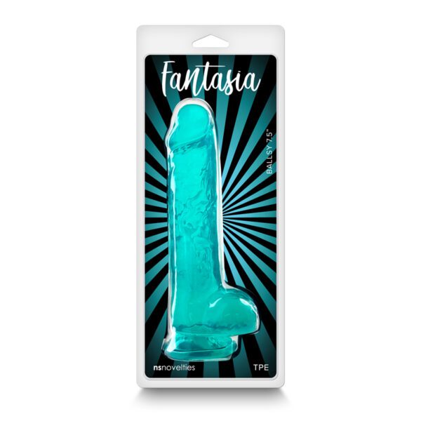 Fantasia Ballsy 7.5in Jelly Dildo Teal