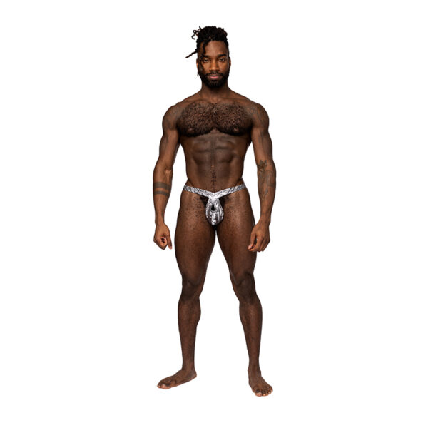 MP Snaked Criss Cross Thong Sil/Blk SM