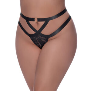 MS Rude Awakening Cheeky Panty Black QS