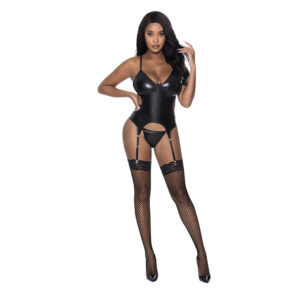 MS Hard Candy Basque & Cheeky Blk LXL