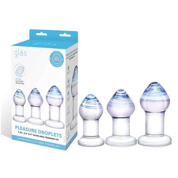 Glas Amethyst Rain 3pc Anal Training Kit