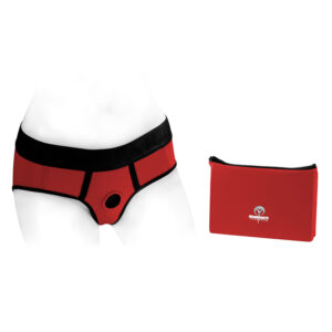SpareParts Tomboi Nylon Briefs Red/Blk M