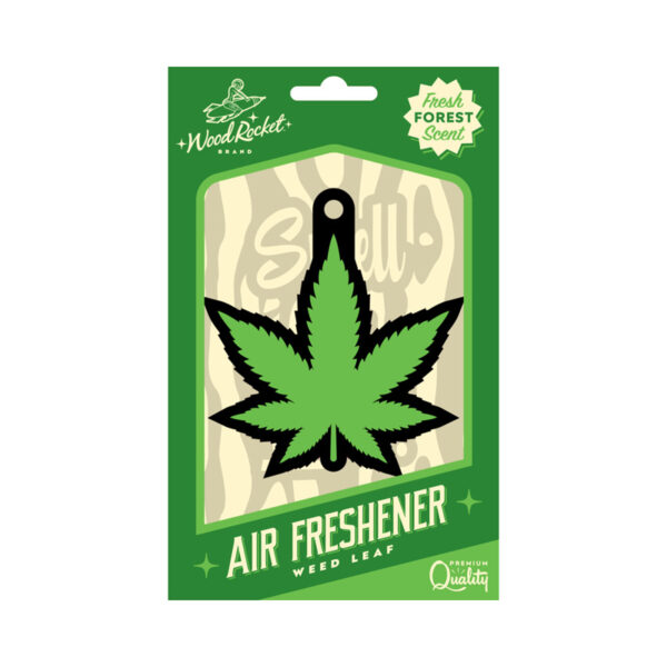 Wood Rocket Air Freshener Green Leaf