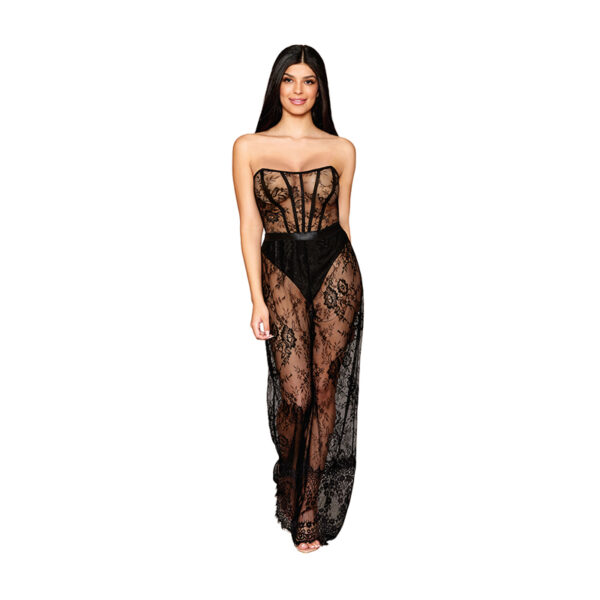 DG Lingerie Romper & Thong Black L