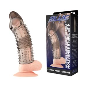 Blue Line 6.5in Triple Sens Penis Sleeve