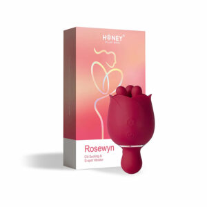 Rosewyn Rotating Rose Vibrator Red